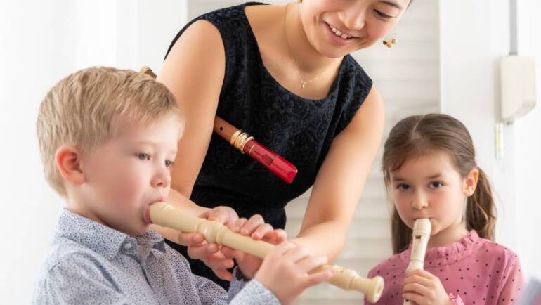 Blockflöte und Querflöte